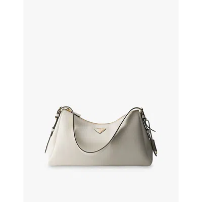 Prada Re-edition Patent Leather Shoulder Bag In White