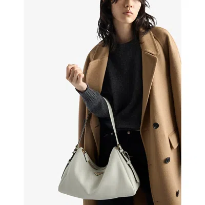 Prada Re-edition Patent Leather Shoulder Bag In White