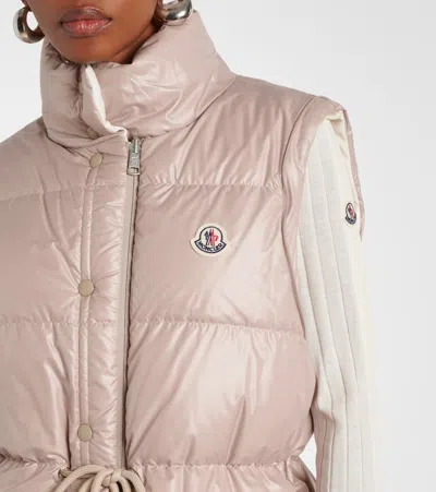Moncler Verone Reversible Twill-jacquard Trimmed Quilted Shell Down Jacket In White