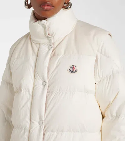 Moncler Verone Reversible Twill-jacquard Trimmed Quilted Shell Down Jacket In White