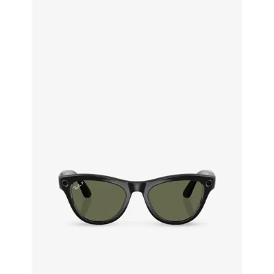 Ray Ban Womens Black Rw4010 Skyler Cat-eye Acetate Sunglasses In Black