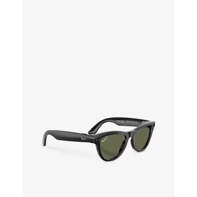 Ray Ban Womens Black Rw4010 Skyler Cat-eye Acetate Sunglasses In Black