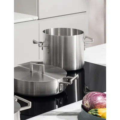Alessi Silver Convivio 4-piece Stainless-steel Cookware Set In Silver