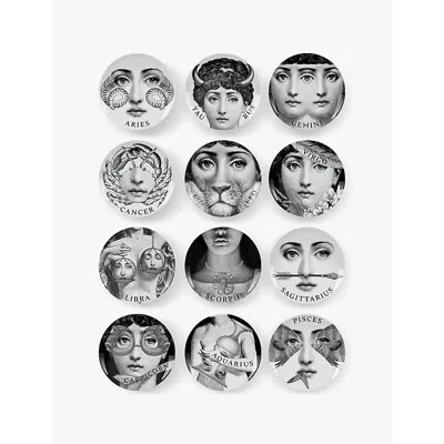 Fornasetti Zodiac Signs Porcelain Plates Set Of 12