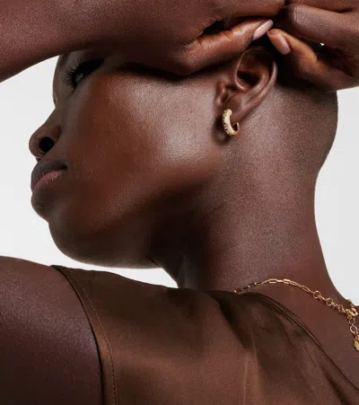 Shay Jewelry 18kt Gold Hoop Earrings With Diamonds In Gold