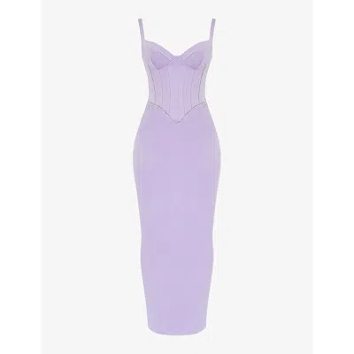 House Of Cb Breeze Corset Gown In Orchid