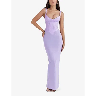 House Of Cb Breeze Corset Gown In Orchid
