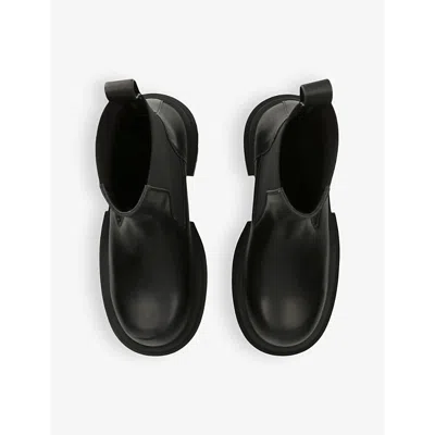 Rick Owens Womens Black Beatle Bogun Leather Heeled Boots In Black
