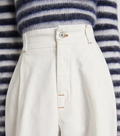 Jacquemus Women Le De-nimes Curzi Jeans In White