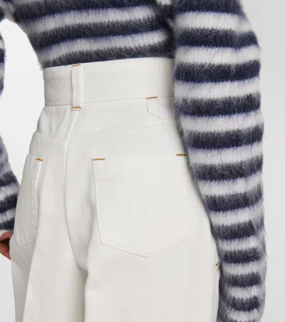 Jacquemus Women Le De-nimes Curzi Jeans In White