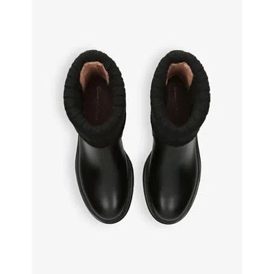 Gianvito Rossi Women Leather Chelsea Boots In Animal Print