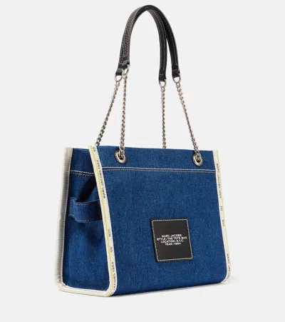 Marc Jacobs The Denim Chain Medium Tote Bag In Blue