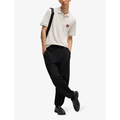 Hugo Boss Logo Polo Shirt In Natural