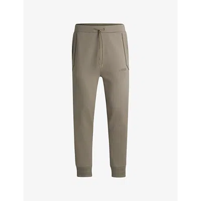 Hugo Boss Tracksuit Bottoms With Mirror-effect Logo In Light/pastel Green