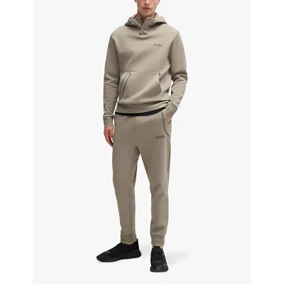 Hugo Boss Tracksuit Bottoms With Mirror-effect Logo In Light/pastel Green