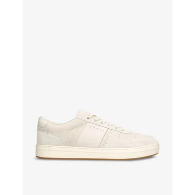 Hogan Smooth And Suede Leather H-tv Sneakers In White
