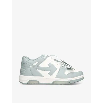 Off-white Off White Out Of Office Leather Sneakers In Pale Blue