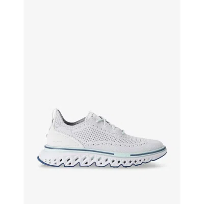 Cole Haan Mens 5 Zerogrand Stitchlite Wingtip Mesh Low-top Trainers Grey Mixed In Grey Mixed