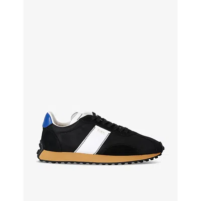Tod's Mens White/navy Allacciata Leather And Shell Low-top Trainers In White/navy