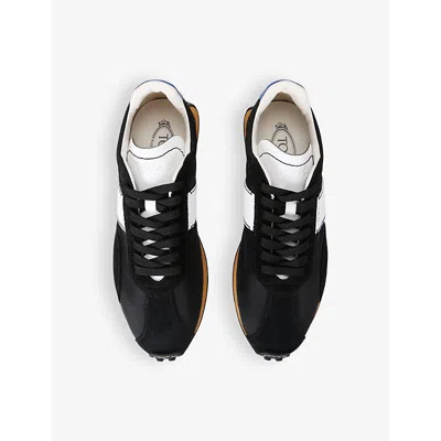 Tod's Mens White/navy Allacciata Leather And Shell Low-top Trainers In White/navy