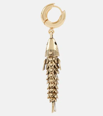 Shop Isabel Marant Fish Drop Earrings In Silver