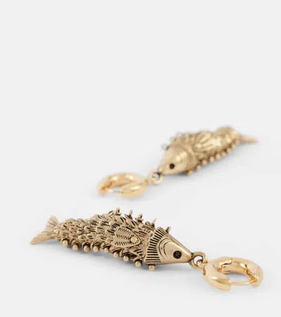 Isabel Marant Fish Drop Earrings In Silver