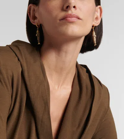 Isabel Marant Fish Drop Earrings In Silver