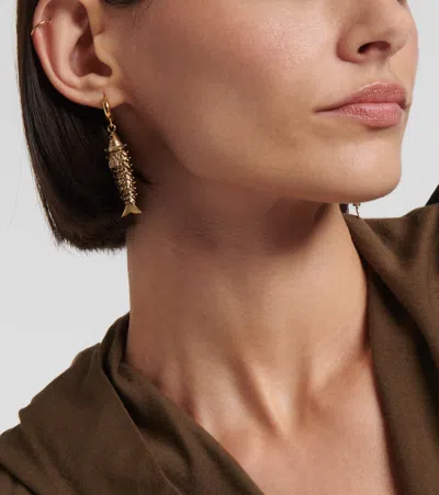 Isabel Marant Fish Drop Earrings In Silver