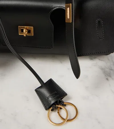 Balenciaga Women Black Leather Medium Carry All Bel Air Shopping Bag In Black