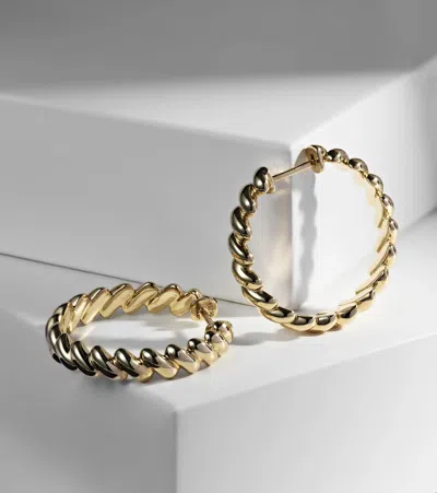 Anita Ko Coil 18kt Gold Hoop Earrings In Gold