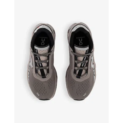 On-running Womens Cinder Fog F Cloudmonster Chunky-sole Mesh Low-top Trainers In Cinder Fog F
