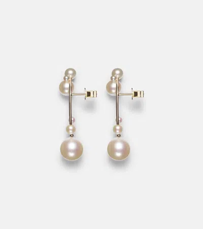 Sophie Bille Brahe Grand Stella 14kt Gold Single Earring With Pearls In Gold