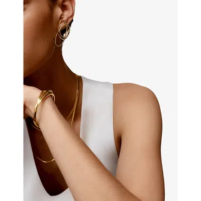 Monica Vinader Nura Wrap Drop Earrings In Yellow Gold