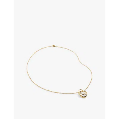 Monica Vinader Nura Wrap Necklace In Yellow Gold