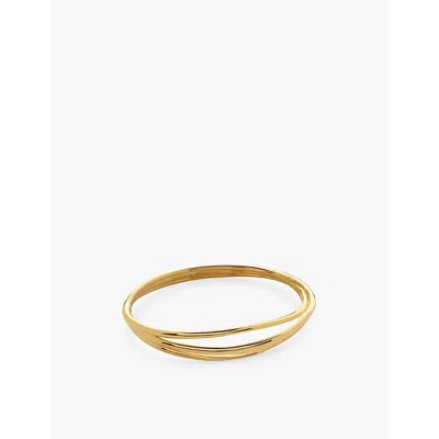 Monica Vinader Nura Wrap Bangle In Yellow Gold