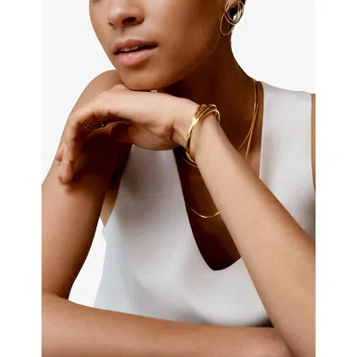 Monica Vinader Nura Wrap Bangle In Yellow Gold