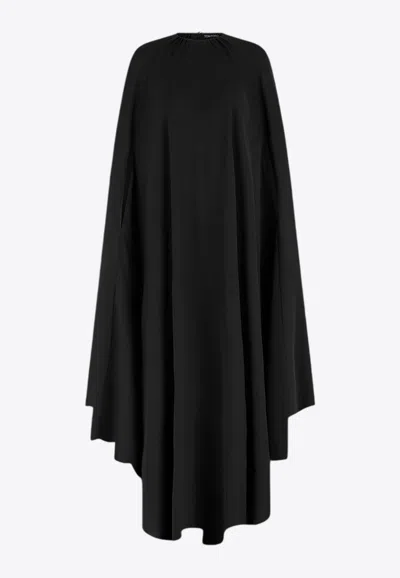 Tom Ford Asymmetric Silk Kaftan In Black
