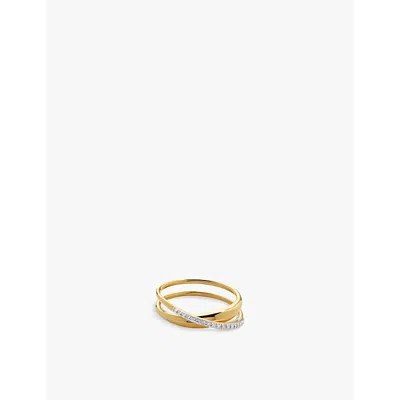 Monica Vinader Nura Wrap Ring In Yellow Gold