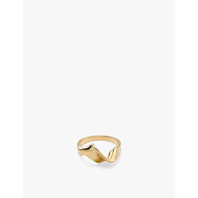 Astley Clarke Womens Yellow Gold Vermeil Floe 18ct Yellow Gold-plated Vermeil Sterling-silver Ring In Yellow Gold Vermeil