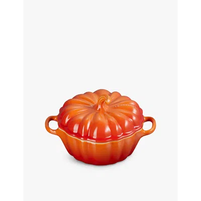 Le Creuset Volcanic Stoneware Pumpkin Mini Casserole Dish In Volcanic