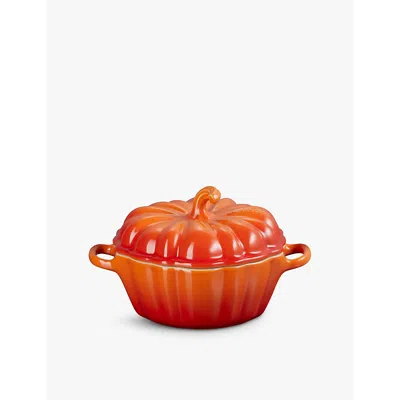 Le Creuset Volcanic Stoneware Pumpkin Mini Casserole Dish In Volcanic