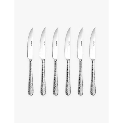 Arthur Price Valon Set Of Six Stainless Steel Steak Knives In Stainless Steel