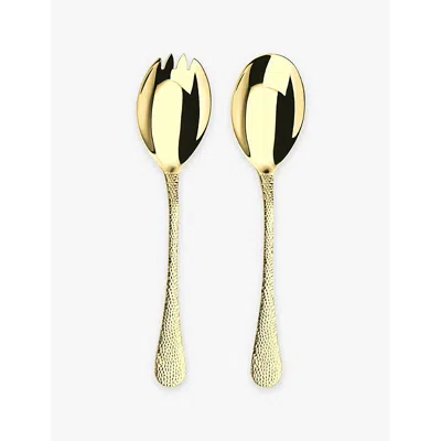 Arthur Price Champagne Avalon Pvd-coated Stainless-steel Salad Servers In Champagne