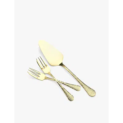 Arthur Price Champagne Avalon Set Of Seven Pvd-coated Stainless-steel Pastry Set In Champagne