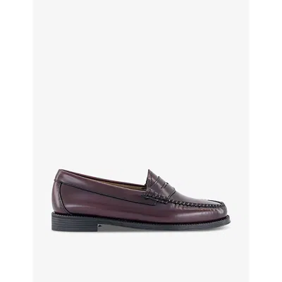 Crep Protect Womens Wine Leather Weejun Ii Leather Penny Loafers In Wine Leather