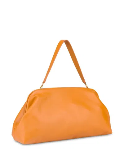 Philosophy Di Lorenzo Serafini Lauren Leather Clutch Bag In Orange