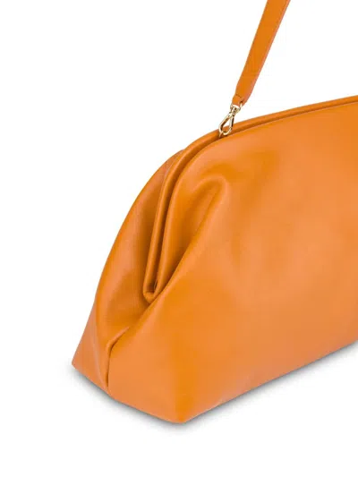 Philosophy Di Lorenzo Serafini Lauren Leather Clutch Bag In Orange