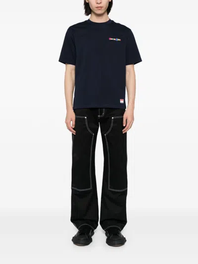 Ground Zero Logo-print Cotton T-shirt In Blue
