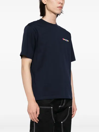 Ground Zero Logo-print Cotton T-shirt In Blue