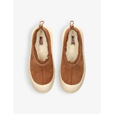 Ugg Tasman Weather Hybrid Chestnut Whitecap Slipper In Beige Comb